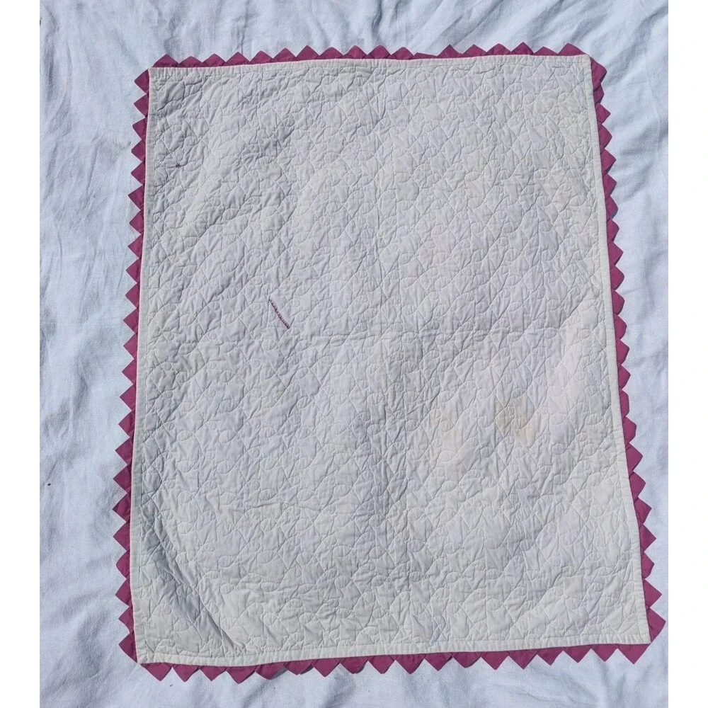 Vintage Handmade Barney the Dinosaur Baby Quilt Blanket Colorful Balloons 43